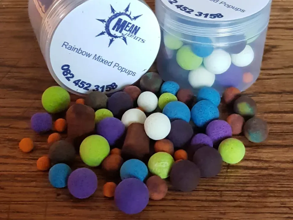 Mean Baits high-attract pop-ups in tubs