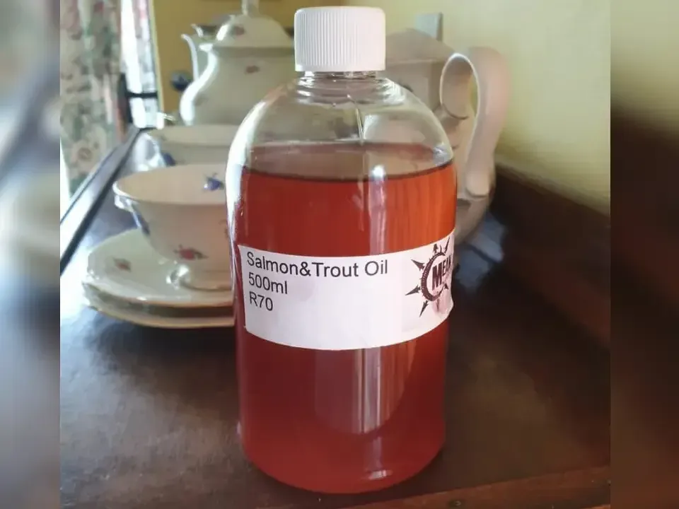 Mean Baits fish oil bottle